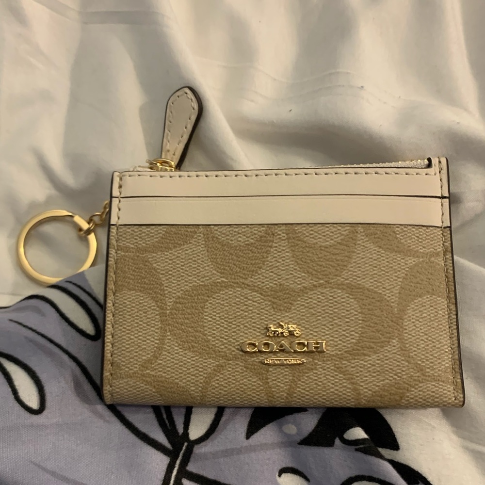 Brand new Coach ID holder with key ring